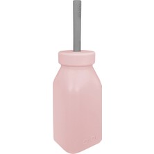 OiOi Şişe + Pipet Pinky Pink Powder Grey (4 Adet)