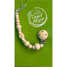 Baby Dcey Doğal Ahşap Emzik Askısı (4 Adet)