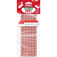 Cook Figürlü Kağıt Pipet 10'lu