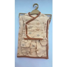 Bilge Trend Yıldız Desenli Erkek Bebek Yeni Doğan 7 Parça Pamuklu Penye Hastane Çıkışı Zıbın Seti