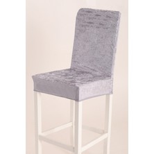 Bella Home Kadife Sandalye Kılıfı - Yıkanabilir - Likralı - 6 Adet