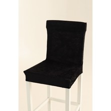 Bella Home Kadife Sandalye Kılıfı - Yıkanabilir - Likralı - 6 Adet