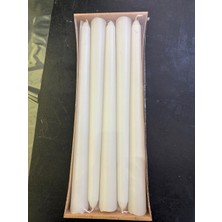 İzmir Candle 10'lu Beyaz Şamdan Mum