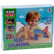 Ronanna KM5869 Kumtoys Ilk Uçağım Ahşap Boyama Seti