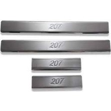 Universal Peugeot 207 Krom Kapı Eşiği 4 Parça Paslanmaz Çelik