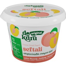 Dokuru Original Şeftali Atıştırmalık Meyve Cipsi - Dondurularak Kurutulmuş Şeftali - Freeze Dried Şeftali