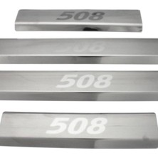 Universal Peugeot 508 2010-2017 Krom Kapı Eşiği 4 Parça Paslanmaz Çelik