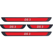 Universal Ds Ds3 2010-2013 Modeller Old Kırmızı Kapı Eşiği 4 Parça  Krom  Yazılı