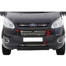 Universal Ford Tourneo Custom 2013 ve Üzeri Krom Ön Panjur 5 Parça Paslanmaz Çelik