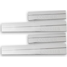 Universal Ford Courier Krom 2014-2017 Kapı Eşiği 4 Parça Paslanmaz Çelik