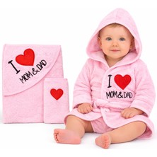 Babyshez Pamuk Bebek  Çocuk Bornoz Havlu Takımı Set