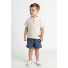MiaBaby Müslin Bis.yaka Şortlu Takım