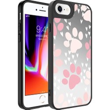 Oyo Store Apple iPhone 8 Plus Kılıf Aynalı Desenli Kamera Korumalı Parlak Oyo Mirror Kapak-Pati