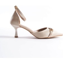 Modaserdem Celia Kadın Bej Topuklu Ayakkabı