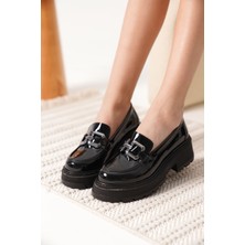 Modaserdem Terry Rugan Siyah Kadın Loafer