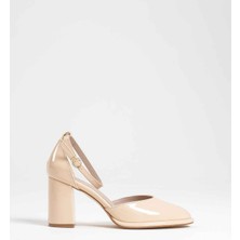 Modaserdem Theresa Açık Sarı Rugan Kadın Topuklu Ayakkabı