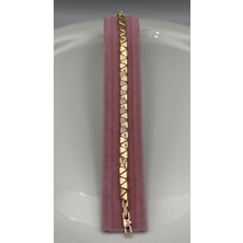 Nur Tasarım Atolyesi Xuping 14K Altın Kaplama Üçgen Taşlı Bileklik