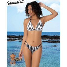 SUNSURF Siyah Beyaz Geometrik Desenli Bikini Takımı 36