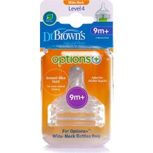 Dr. Brown's Db 4201 Dr Browns Geniş Ağız Options+ Biberon Emziği 9AY+ (4 Adet)