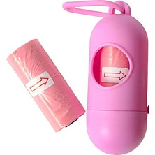 Bamm Bamm Kirli Bebek Bezi Çöp Poşeti ve Taşıma Aparatı Pembe (4 Adet)