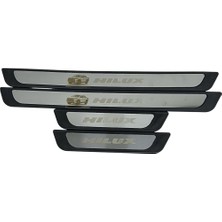 Universal Toyota Hılux Özel Resimli Kapı Eşiği Old Krom Model