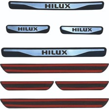 Universal Hılux Kapı Eşiği 2020 ve Üzeri New Krom Kapı Eşiği 4 Parça Paslanmaz Çelik