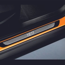 Universal Skoda Yeti Tüm Modeller Old Krom Kapı Eşiği 4 Parça Paslanmaz Çelik