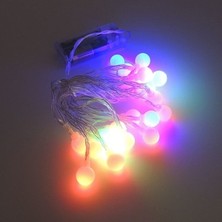 Başcılar 3m 20 LED Beyaz Top Rgb Işık Pilli 2 Kademeli