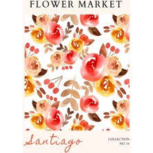 Fuart.Co Santiago Çiçek Posteri - Dijital Baskı (Çerçevesiz) Flower V1 Fofu