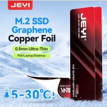 E-Kervan Jeyi 1-Adet  M.2 2280 Ssd Grafen+Bakır Termal Etiket Soğutucu Ultra ince 0.5mm Yüksek İletkenlikli Soğutucu Dizüstü Bilgisayarlar/Pc'ler/Ps5