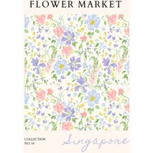 Fuart.Co Singapore Çiçek Posteri - Dijital Baskı (Çerçevesiz) Flower V1 Fofu