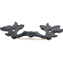 Ayder Timya Antika Tarz Dekoratif Pirinç Çiçek Kapı Kulbu - 30x110 mm, Oksit TG/Tmya1395 215065
