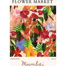Fuart.Co Mumbai Çiçek Posteri - Dijital Baskı (Çerçevesiz) Flower V2 Fofu