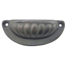 Ayder Timya Antika Tarz Dekoratif Pirinç İstiridye Tas Mobilya Kulbu - 37x87 mm, Oksit TG/Tmya1395 215056