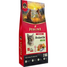 Perlina Sterilised Kedi Maması, Balıklı, Yüksek Protein, 2 kg