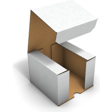 Fark Kutu 10,9X11,3X8,2 cm Beyaz Ondüle Kargo ve E-Ticaret Gönderi Kutusu
