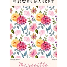 Fuart.Co Marseille Çiçek Posteri - Dijital Baskı (Çerçevesiz) Flower Fofu