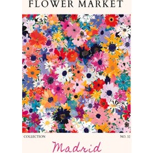 Fuart.Co Madrid Çiçek Posteri - Dijital Baskı (Çerçevesiz) Flower V3 Fofu