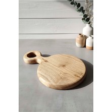 Ahşap Kestane Ağacı Yuvarlak Sunum Tahtası, Sunumluk