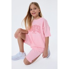 U.s. Polo Assn. Kız Çocuk Pembe Bermuda Takım