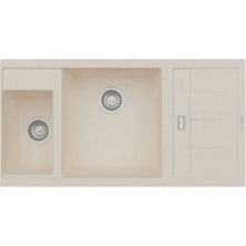 Realstone  P22 Aspendos Krem 1000X500 1.5 Göz Damlalıklı Granit Eviye