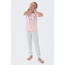 Arnetta Kız Çocuk Pembe Pijama Takım