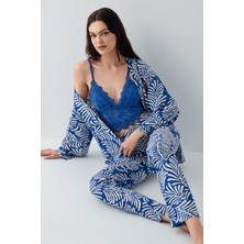 Arnetta Kadın Lacivert 3lü Pijama Takım