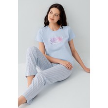 Arnetta Kadın Mavi Pijama Takım