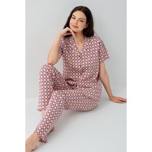 Arnetta Kadın Mor Gömlek Pijama Takım