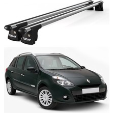 Today Auto Trio-I Renault Clio Kombi (2005-2012) Uyumlu Kilitli Ara Atkı 120CM Port Bagaj Tavan Barı