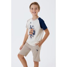 U.s. Polo Assn. Erkek Çocuk Bej Bermuda Takım