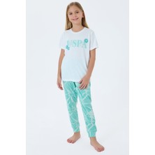U.s. Polo Assn. Kız Çocuk Yeşil Pijama Takım