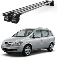Today Auto Trio-I Opel Zafira (1998-2002) Uyumlu Kilitli Ara Atkı 120CM Port Bagaj Tavan Barı