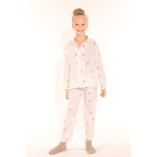 Dofi Kız Çocuk 1782 Kahverengi Ayıcık Desenli Aerobin Pijama Takımı – Yumuşak ve Konforlu